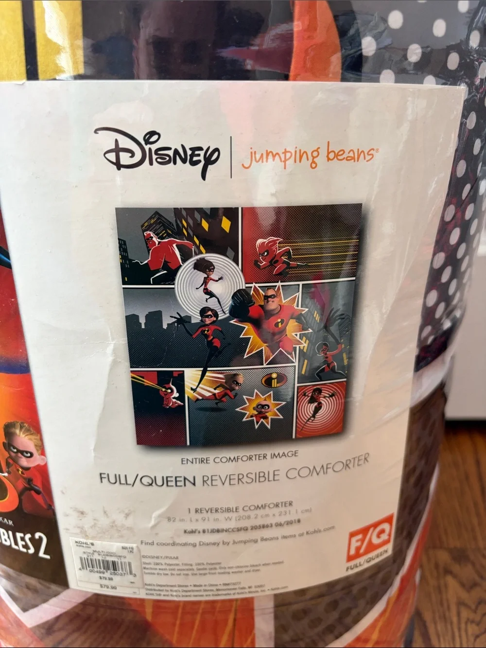 Jumping Beans Disney Incredibles 2 Full/Queen Reversible Comforter New